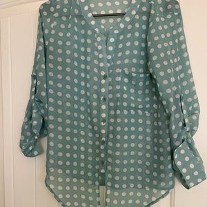 Cute blue polka dot shirt